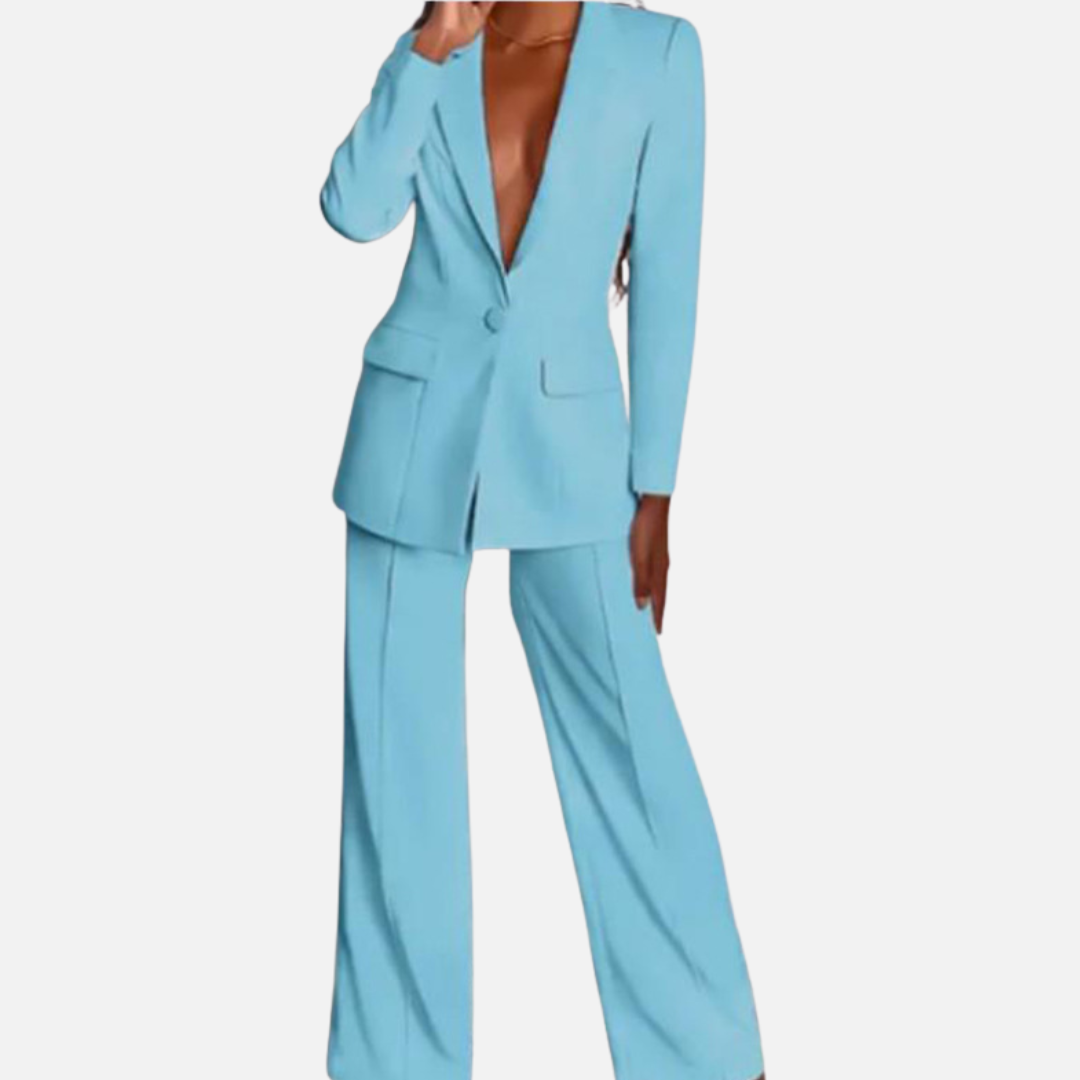 Women’s Elegant Pantsuit with Tailored Blazer – House of Velari