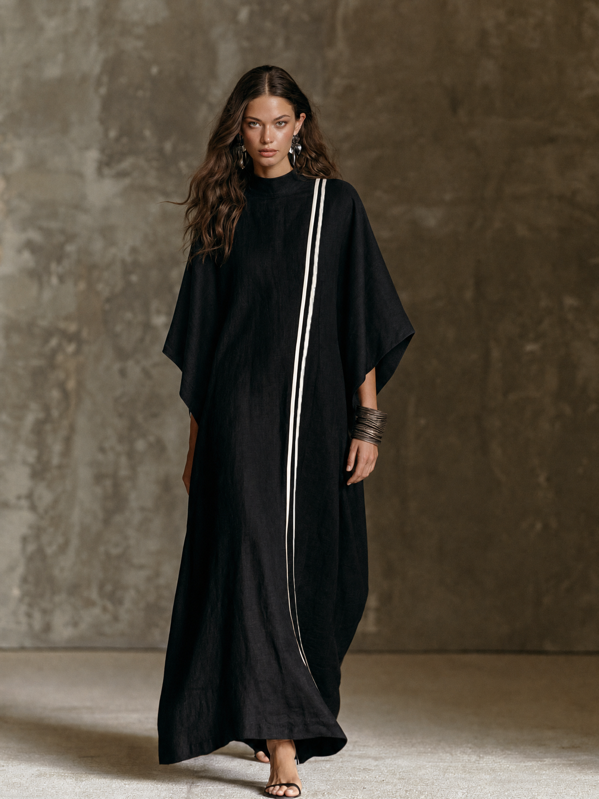 Women's Batwing Mock Neck Maxi Dress – House of Velari