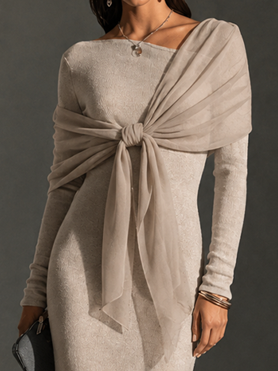 Women's Knit Shawl Maxi Dress – House of Velari