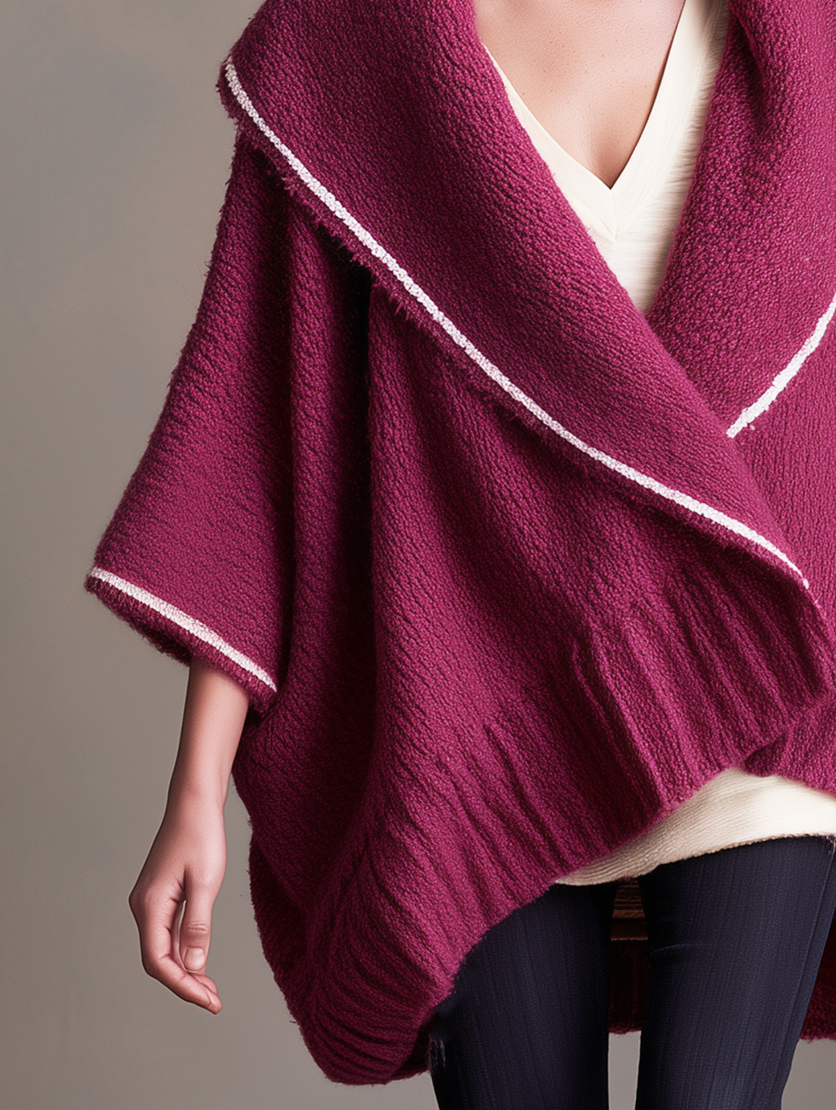 Women's Magenta Long-Sleeve Knit Cardigan – House of Velari