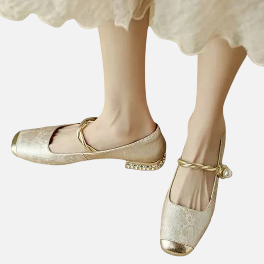 Women's Metallic Mary Janes Shoes – House of Velari