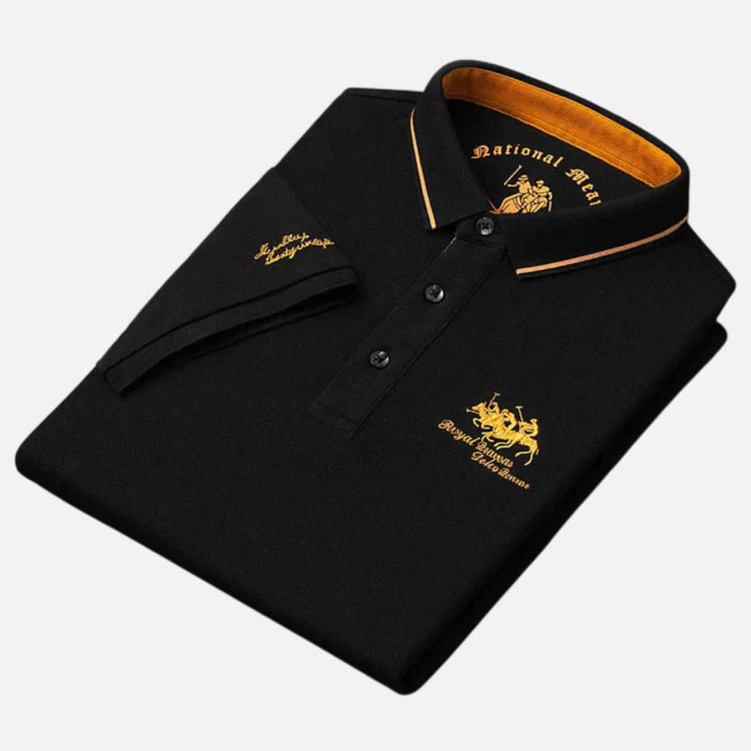 Men's Embroidered Long Sleeve Polo Shirt – House of Velari