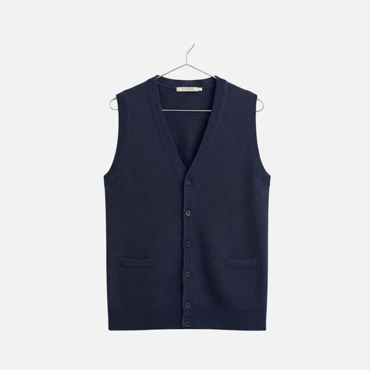 Men’s Classic Knit Button Up Vest – Cardigan – House of Velari
