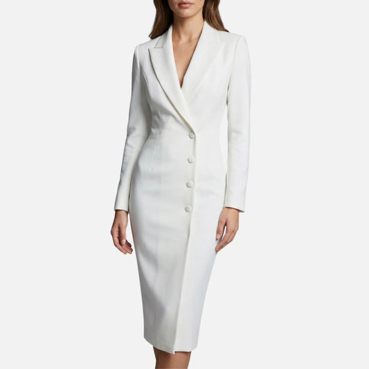 Women's Smart Lapel Midi Blazer Dress – House of Velari
