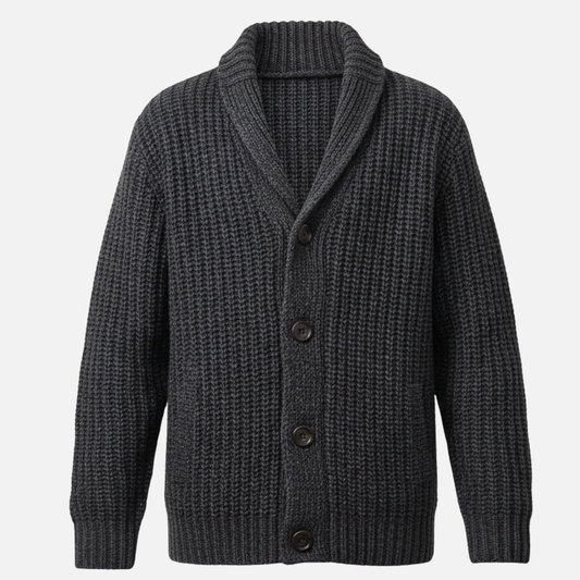 Men’s Collar Knit Cardigan – Classic Button-Up Sweater – House of Velari