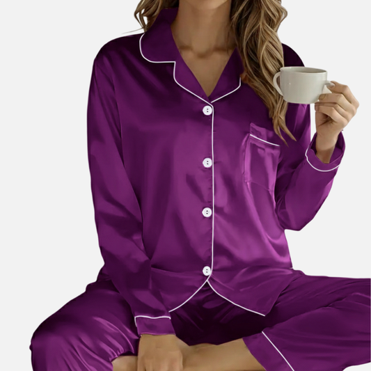 Women’s Satin Wide Pajama Set – House of Velari