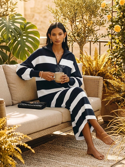 Women's Cotton Striped Two-Piece Set – House of Velari