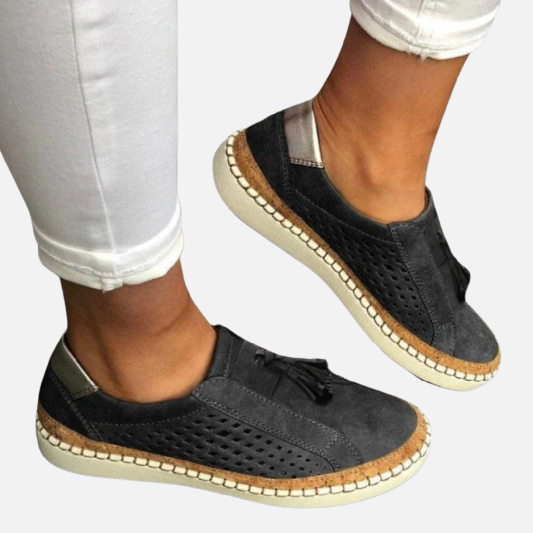 Women's Perforated Suede Slip-On Shoes – House of Velari