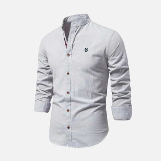 Men's Long Sleeve Mandarin Collar Shirt – House of Velari