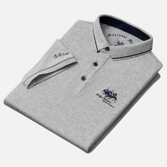 Men's Embroidered Long Sleeve Polo Shirt – House of Velari