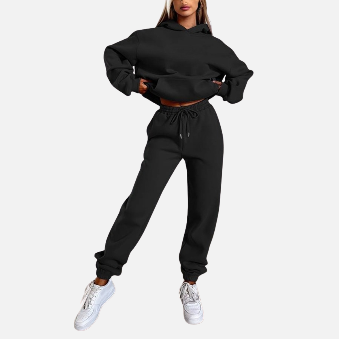 Women’s Casual Hoodie Jogger Set – Cozy Two-Piece Tracksuit – House of Velari