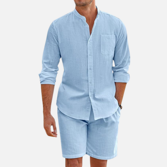 Men's Relaxed Linen Two-Piece Summer Set – House of Velari