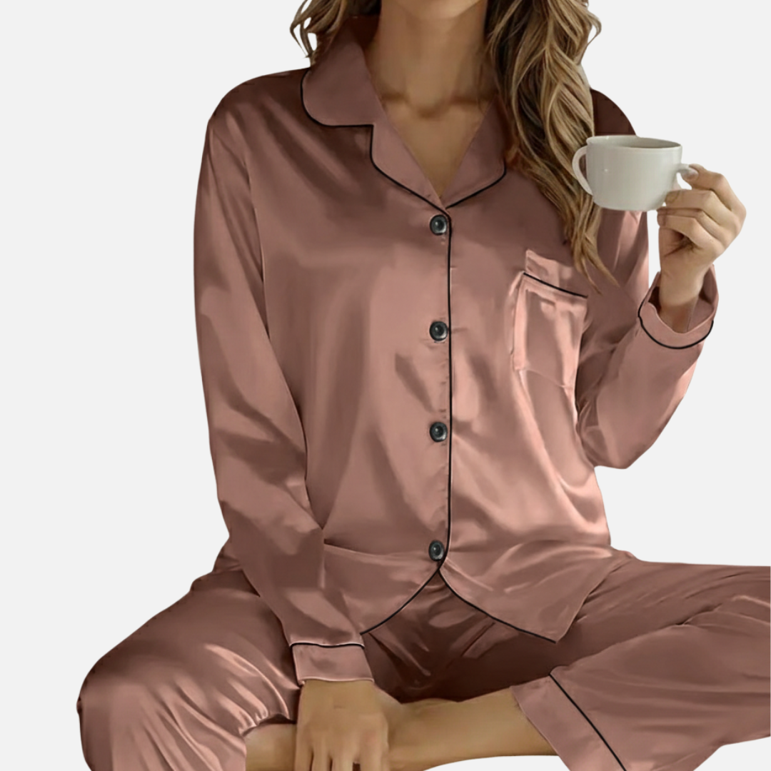 Women’s Satin Wide Pajama Set – House of Velari