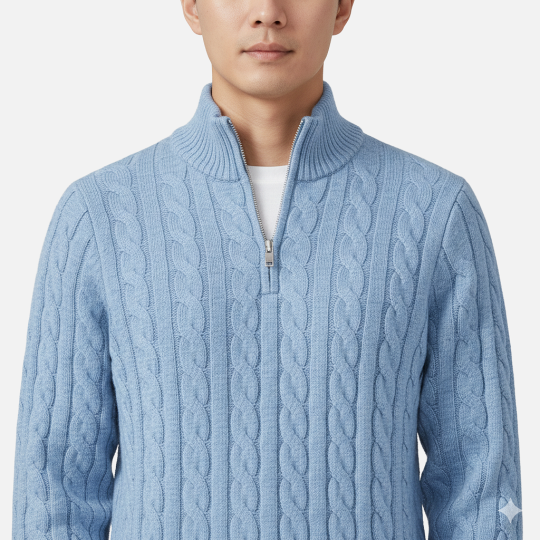 Men's Merino Wool Quarter Zip Jumper – House of Velari