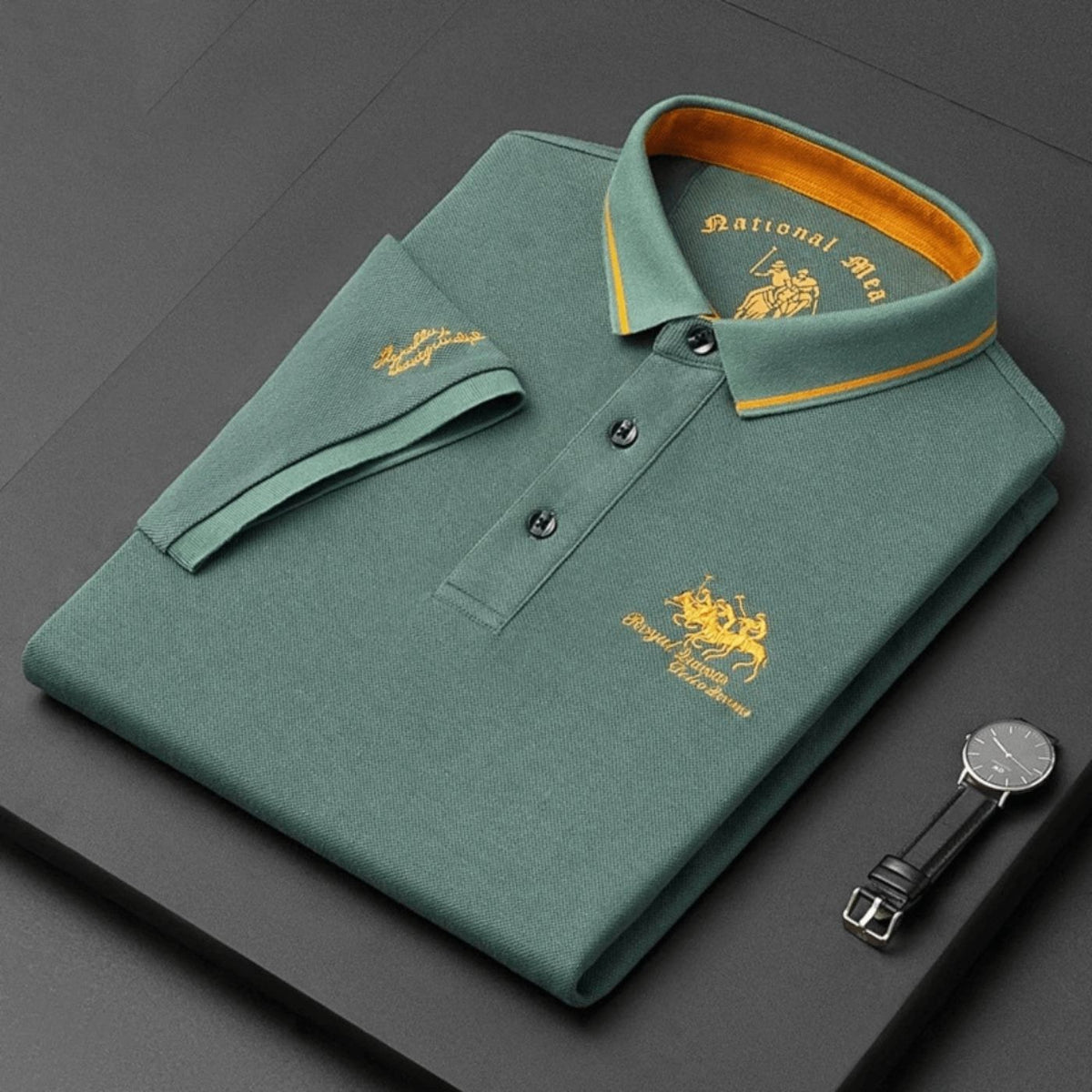 Men's Embroidered Breathable Polo Shirt – House of Velari