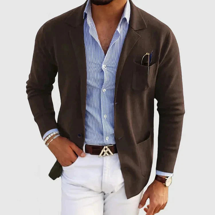 Men's Old Money Blazer With Lapel Collar – House of Velari