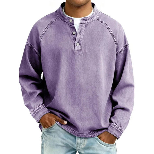 Men's Vintage Button-Up Long Sleeve Shirt – House of Velari