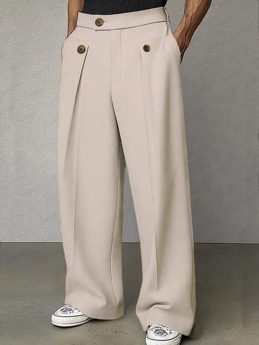 Men's Wide-Leg Pleated Pants – House of Velari