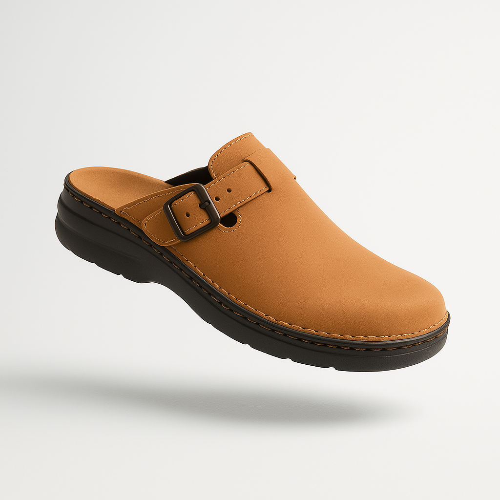 Women's Slip On Buckle Leather Clogs – House of Velari