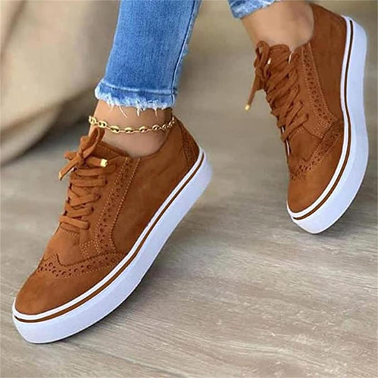 Women's Platform Lace-Up Sneakers Cushioned – House of Velari