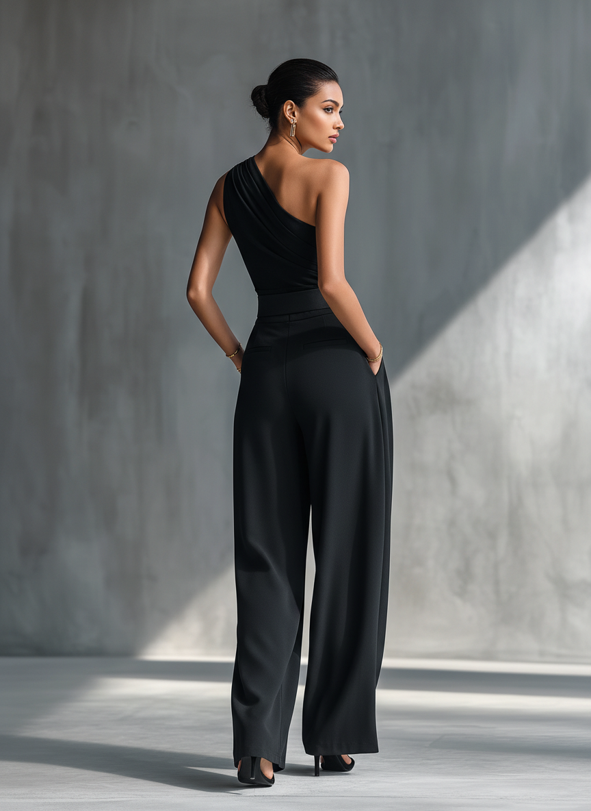 Women's Black Knit Ruched Top – House of Velari