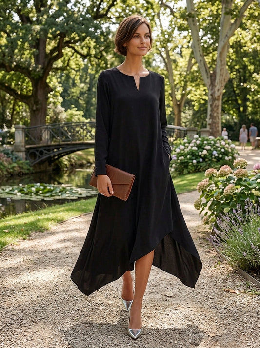 Women's Cotton Asymmetric Midi Dress – House of Velari