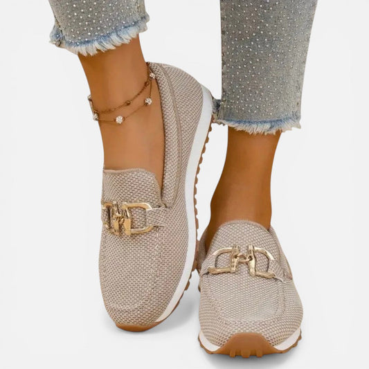 Textured Slip-On Loafers with Metal Detail – House of Velari