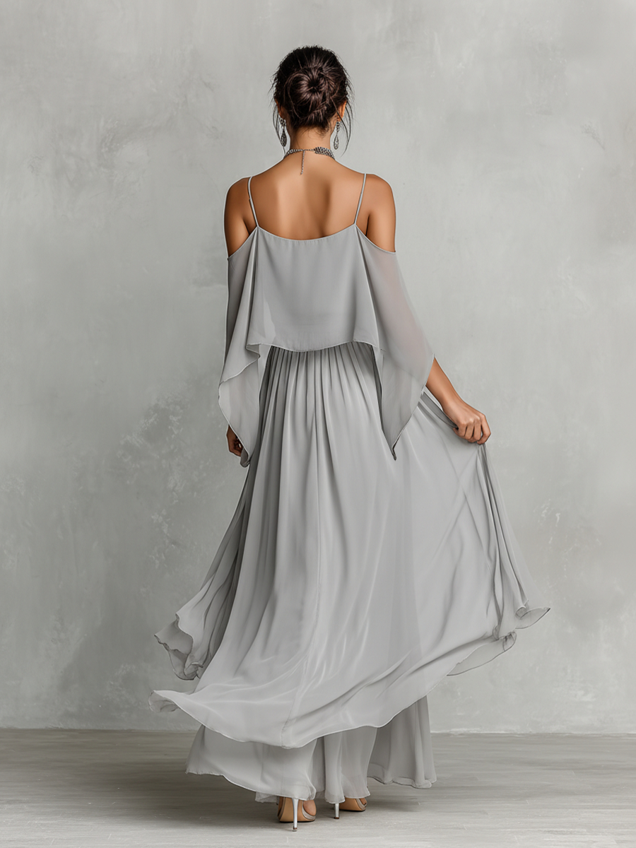 Women's Gray Chiffon Set – House of Velari