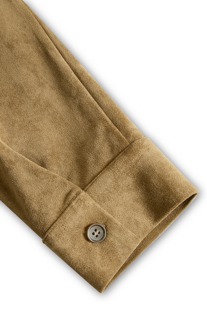 Women's Suede Long Sleeve Lapel Midi Dress – House of Velari