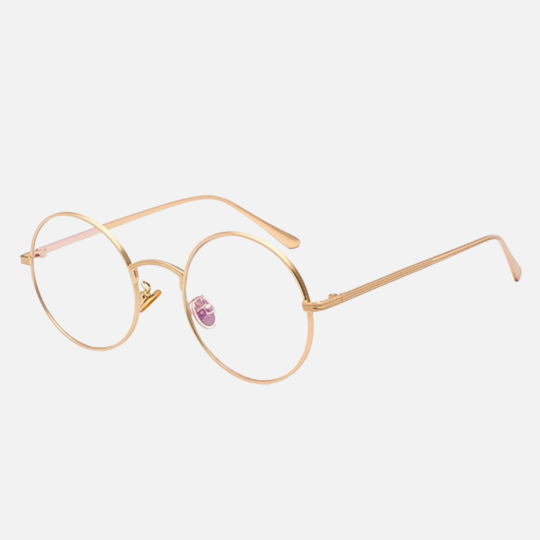 Unisex Round Retro Sunglasses - Vintage Circle Metal Frame Sun Glasses
