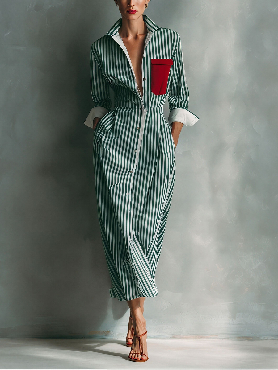 Women's White Cotton Striped Shirt Dress – House of Velari