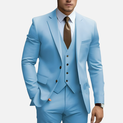 Men’s Tailored Smart Dress Three-Piece Suit – House of Velari