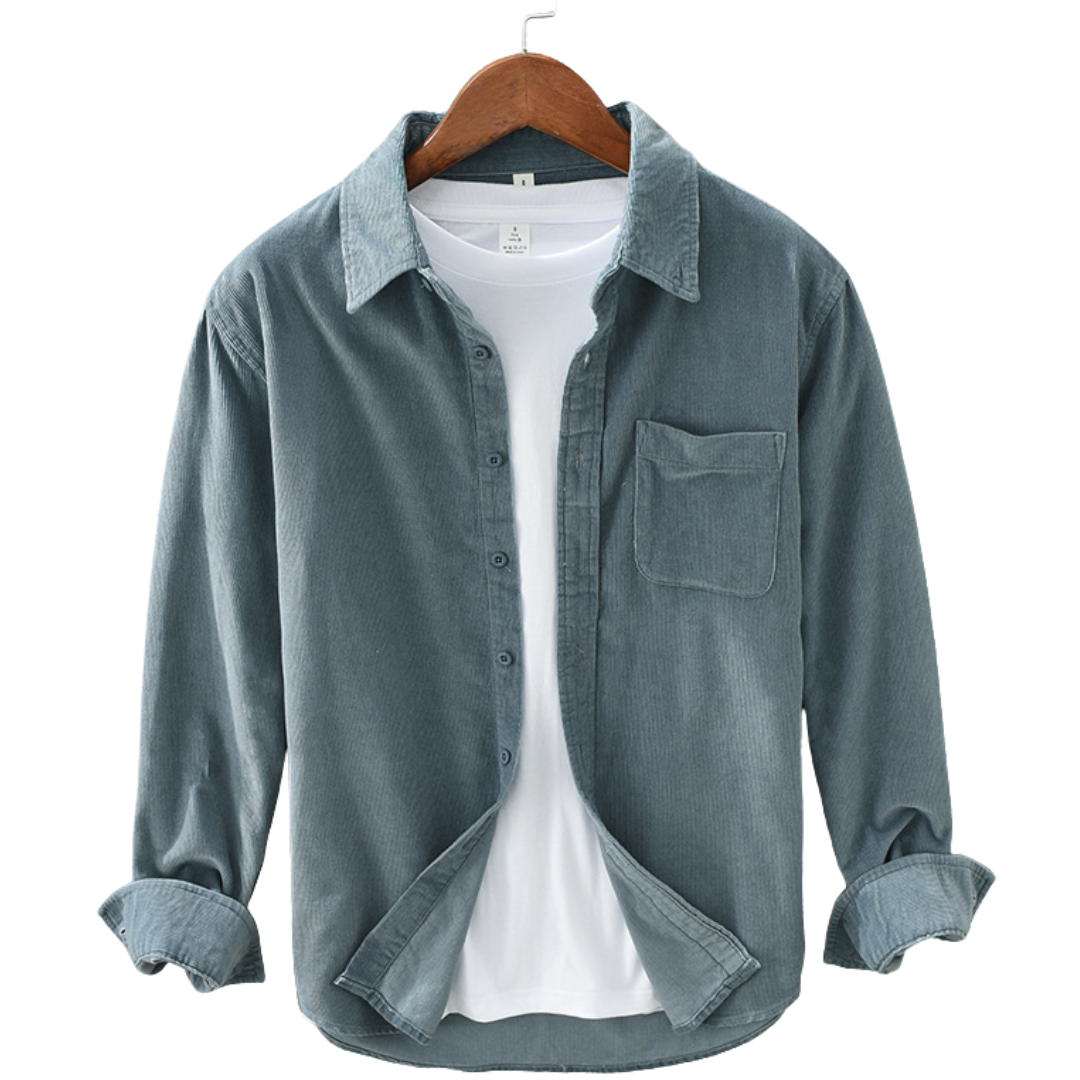 Men’s Casual Button-Up Shirt – Soft Long Sleeve Overshirt – House of Velari