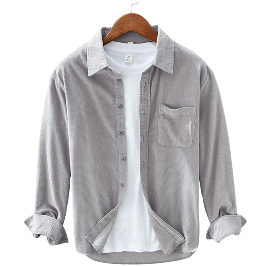 Men’s Casual Button-Up Shirt – Soft Long Sleeve Overshirt – House of Velari
