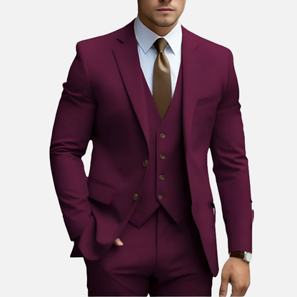 Men’s Tailored Smart Dress Three-Piece Suit – House of Velari