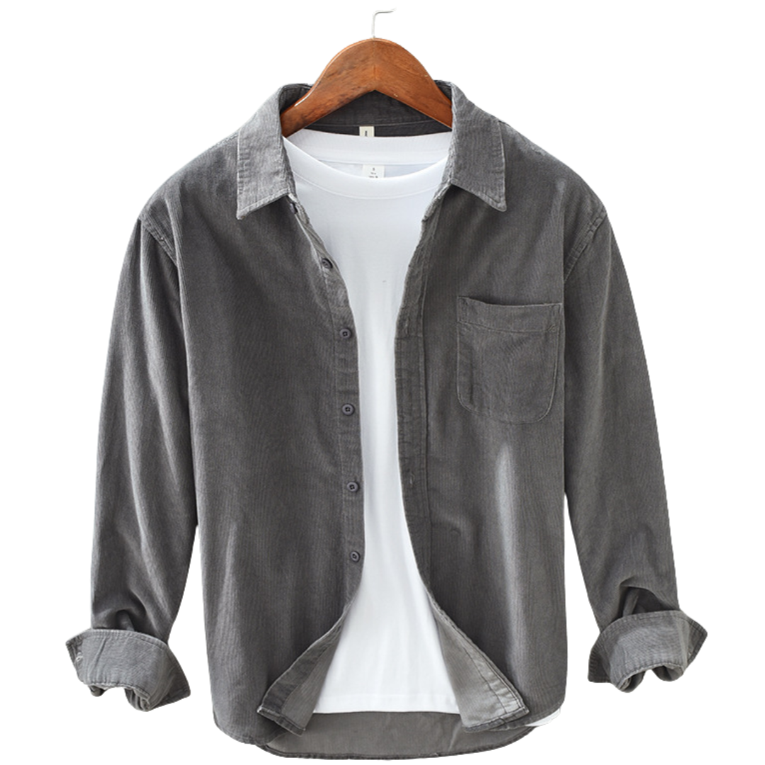 Men’s Casual Button-Up Shirt – Soft Long Sleeve Overshirt – House of Velari