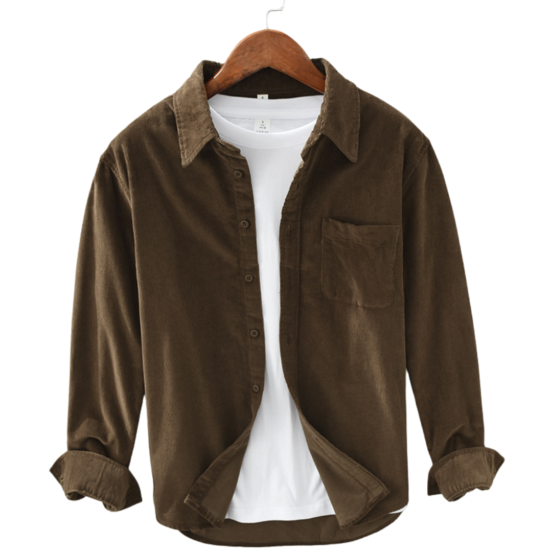 Men’s Casual Button-Up Shirt – Soft Long Sleeve Overshirt – House of Velari