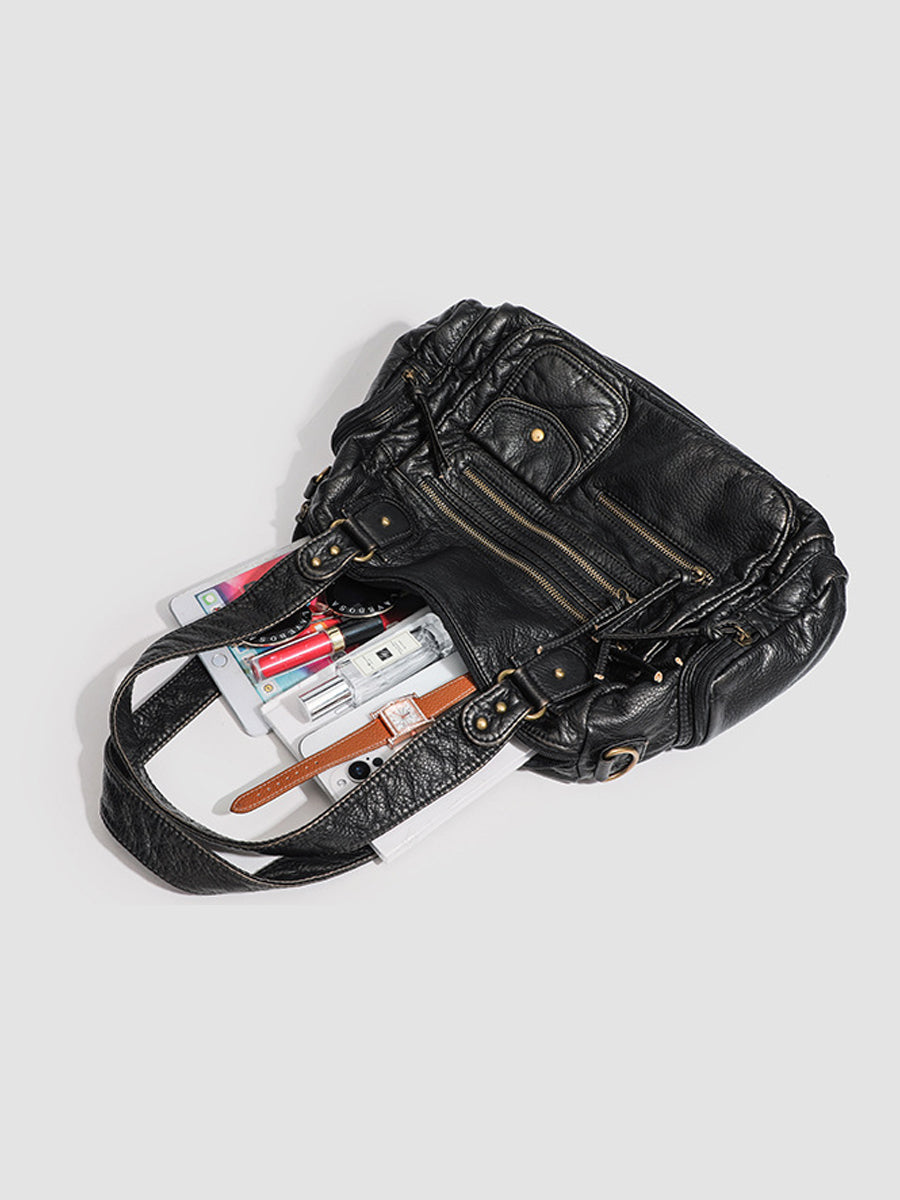 Women's Leather Distressed Multi Handbag – House of Velari