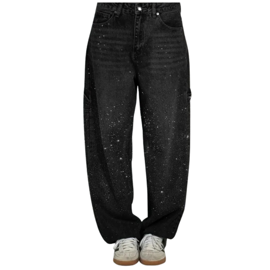 Women’s Rhinestone Embellished Flared Jeans – House of Velari