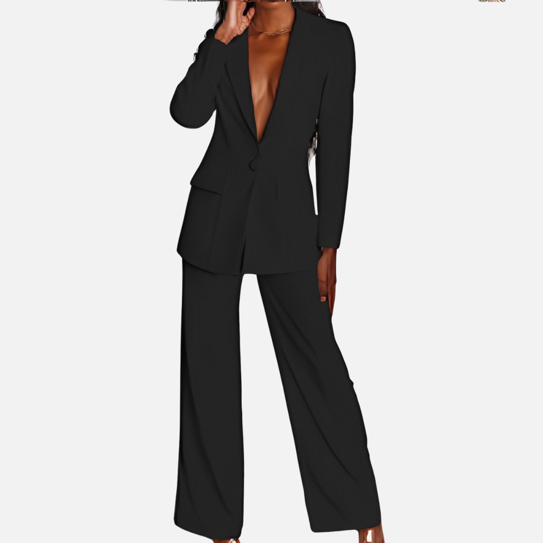 Women’s Elegant Pantsuit with Tailored Blazer – House of Velari