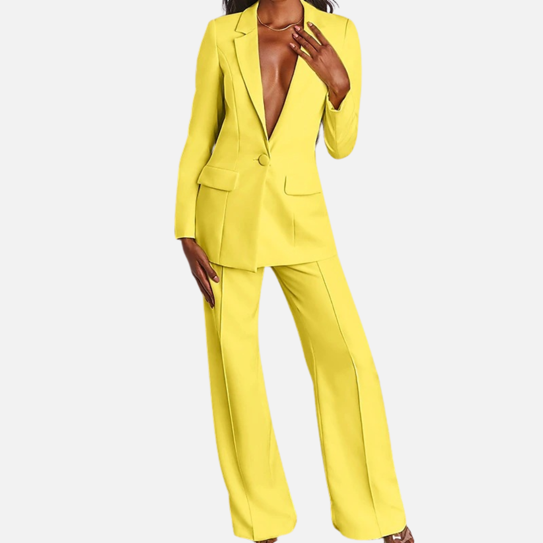 Women’s Elegant Pantsuit with Tailored Blazer – House of Velari