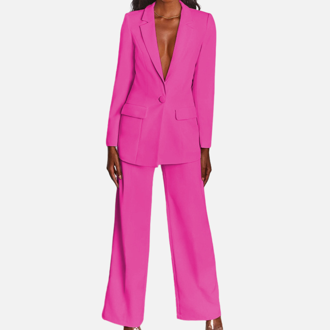 Women’s Elegant Pantsuit with Tailored Blazer – House of Velari