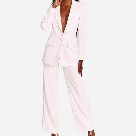 Women’s Elegant Pantsuit with Tailored Blazer – House of Velari