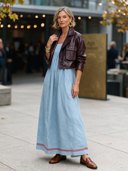 Women's Striped Maxi Dress – House of Velari