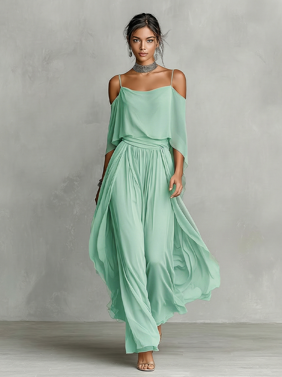 Women's Gray Chiffon Set – House of Velari