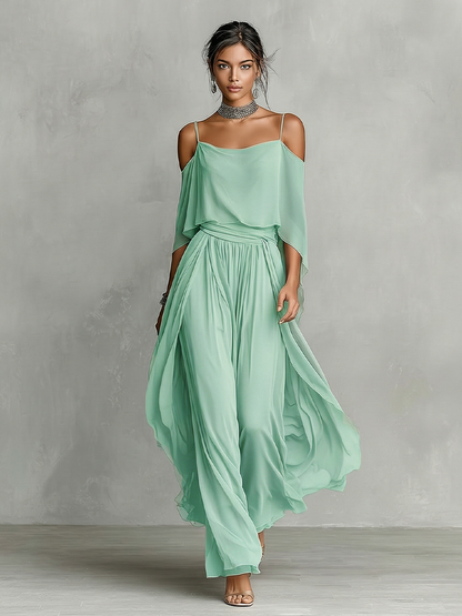 Women's Gray Chiffon Set – House of Velari