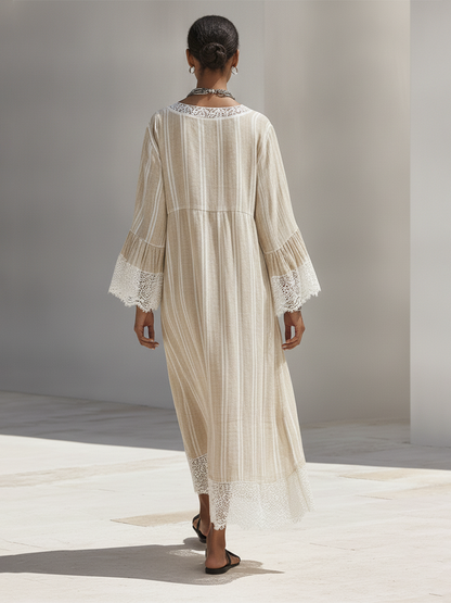 Women's White Lace Maxi Dress – House of Velari