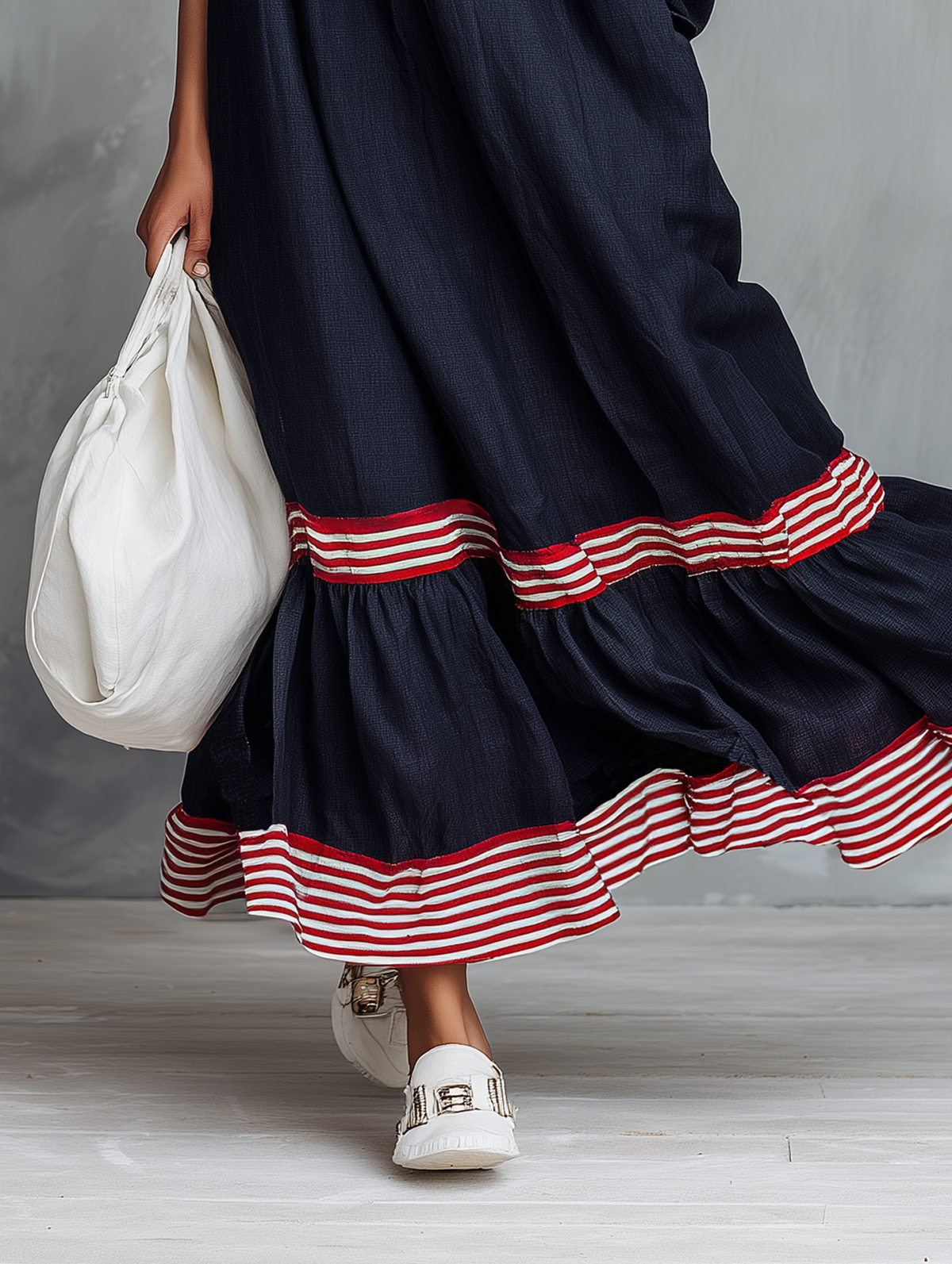 Women's Linen Long Sleeve Striped Maxi Dress – House of Velari