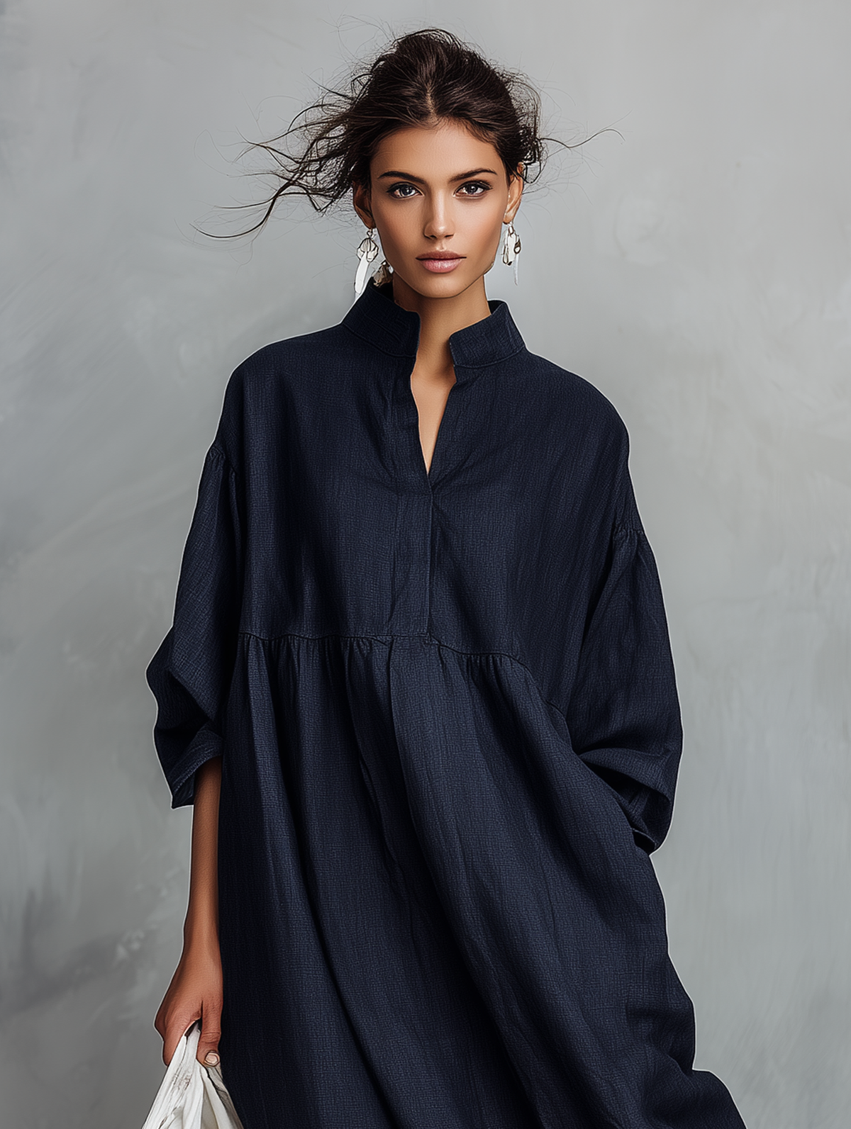 Women's Linen Long Sleeve Striped Maxi Dress – House of Velari