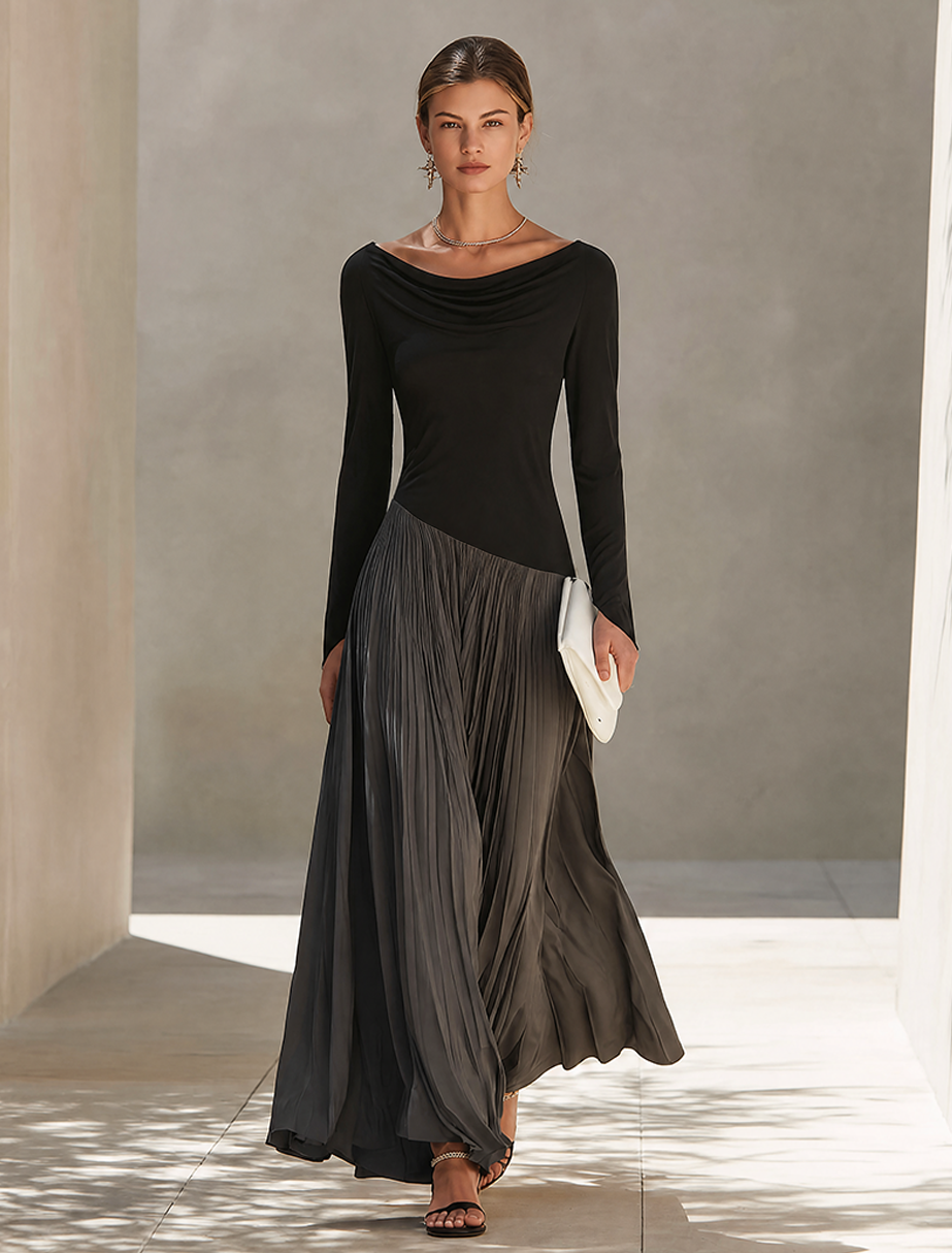 Women's Two Tone Color Maxi Dress – House of Velari